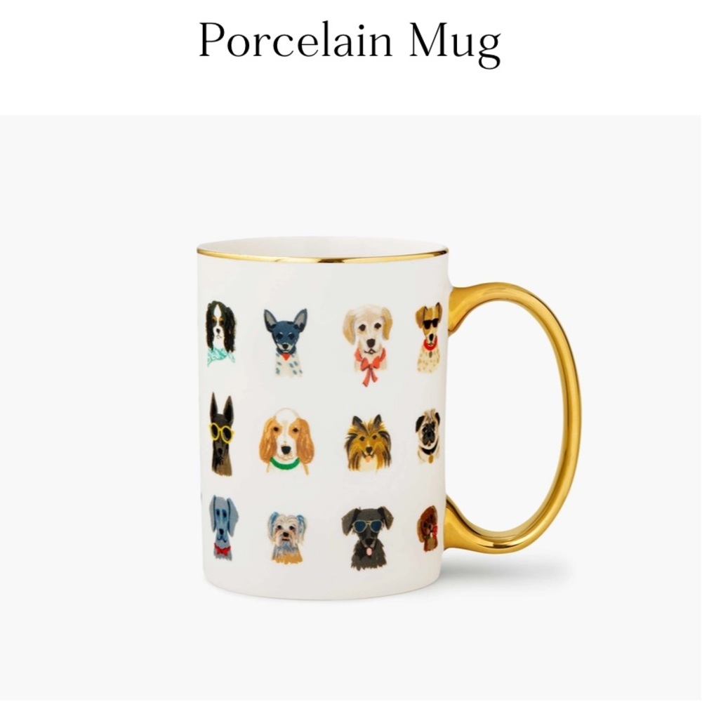 NIB Rifle Paper Co Porcelain Mug - Hot Dogs